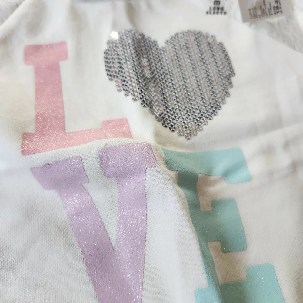 The Children's Place Unicorn/LOVE Sweatshirt/Sweatpants Set Size 18-24 months - Picture 4 of 16